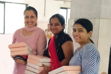 Books distribution at school