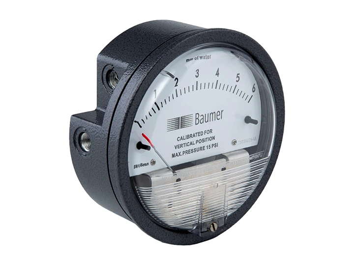Differential pressure gauges for low range