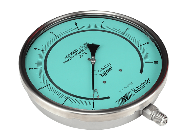 Test pressure gauges